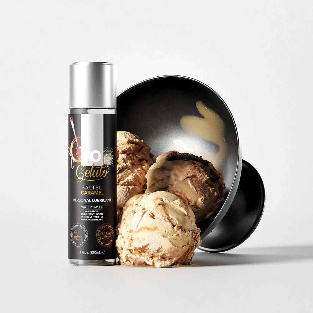 Salted Caramel Flavored Lube (1oz) Review: JO Gelato Travel-Size Water-Based Lubricant