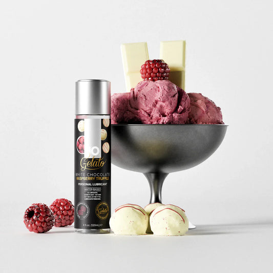 White Chocolate Raspberry Truffle Lube Review: JO Gelato 4oz Flavored Water-Based Lubricant