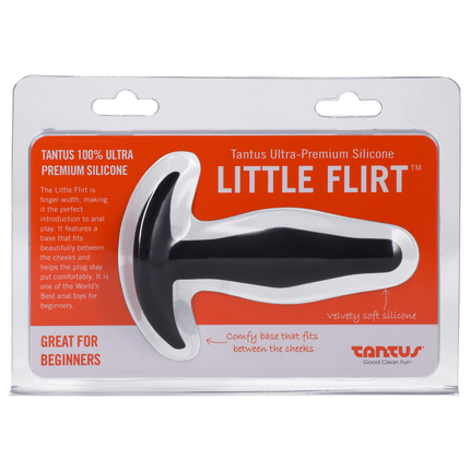 Tantus Silicone Little Flirt Butt Plug Black