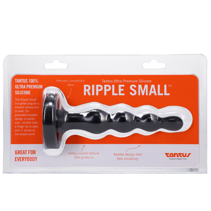 Tantus Silicone Ripple Small Silicone Butt Plug Black