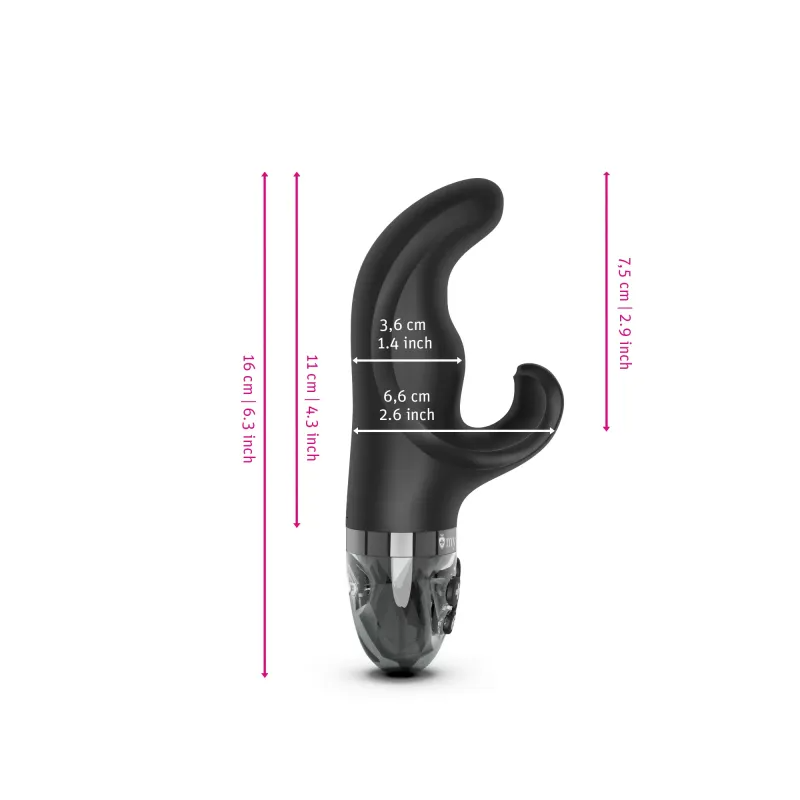 Mystim Hop Hop Bob eStimVibrator, Black