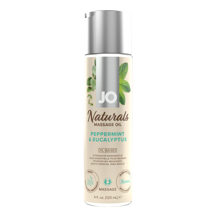JO Naturals - Peppermint & Eucalyptus - Massage 4 floz / 120 mL