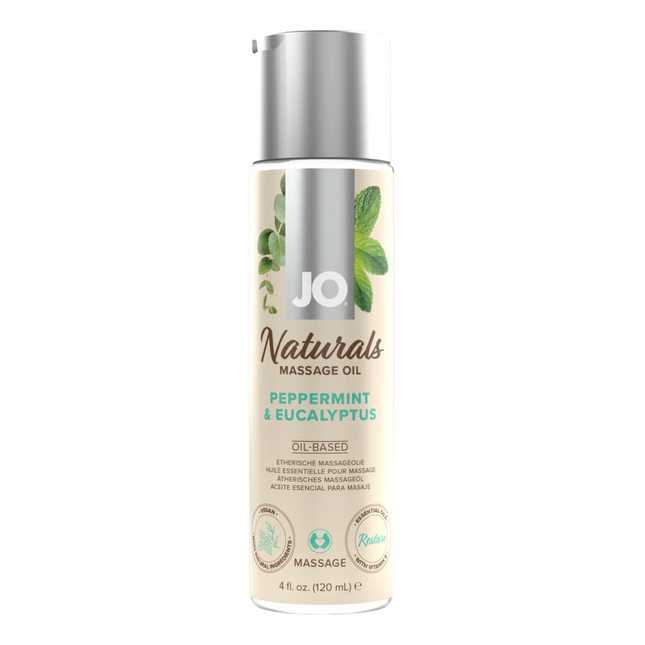 JO Naturals - Peppermint & Eucalyptus - Massage 4 floz / 120 mL