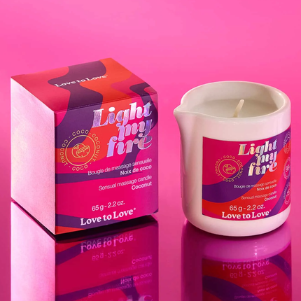 LIGHT MY FIRE - MASSAGE CANDLE - COCONUT 65G / 2.2OZ.