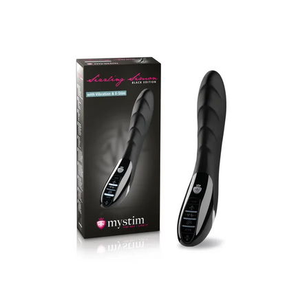Mystim Sizzling Simon eStim Vibrator, Black Edition
