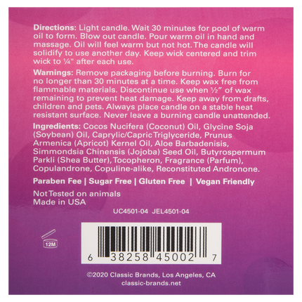 MOOD CANDLES Pheromone Soy Massage Candles Strawberry & Champagne 4oz | 113g