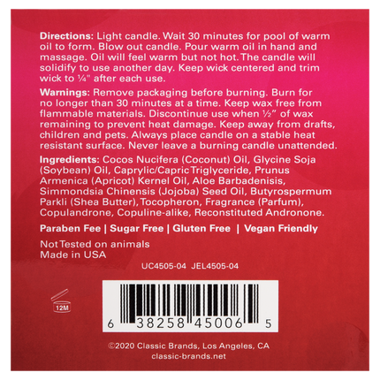 MOOD CANDLES Netflix & Chill - Pheromone Massage Candle Berry Yummy 4oz | 113g